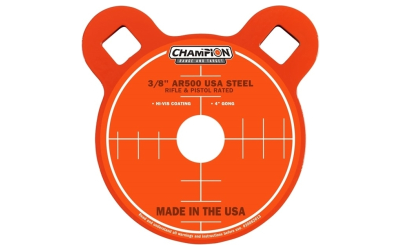 Champion Traps & Targets 4'' round gong 3/8'' ar500 target