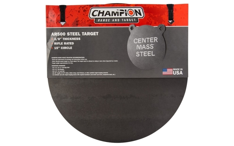 Champion Traps & Targets 15'' round gong 3/8'' ar500 target