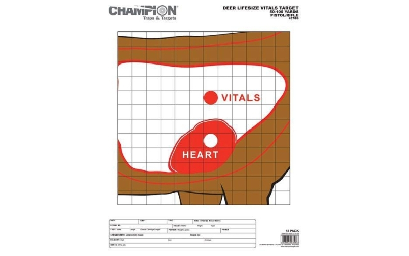 Deer vitals target 12/pk
