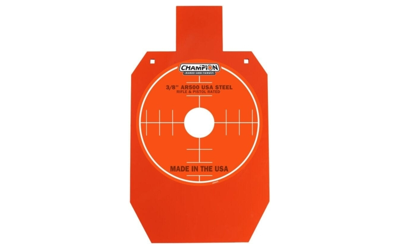 Champion ar500 center mass 66% ipsc steel target 3/8" orange