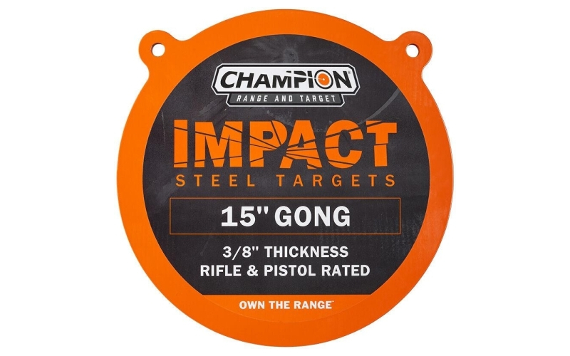 Champion impact steel gong target 15" round
