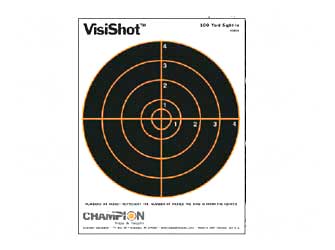 Champion Traps & Targets VisiShot Target, 8.5X11 8", Bullseye, 10 Pack 45802