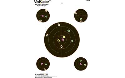Champion Traps & Targets VisiColor Target, 8", Sight-In, 10 Pack 45827