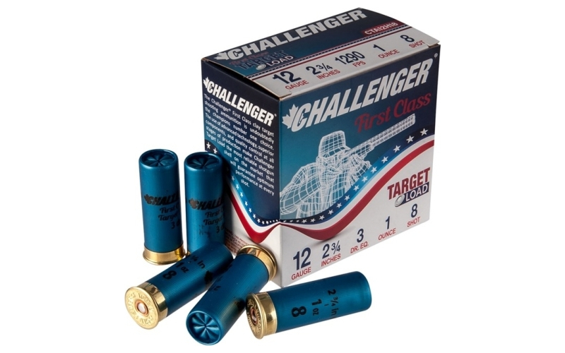 Challenger Ammo 12 gauge 2-3/4'' 1 oz #8 shot 250/case (cta12h18)