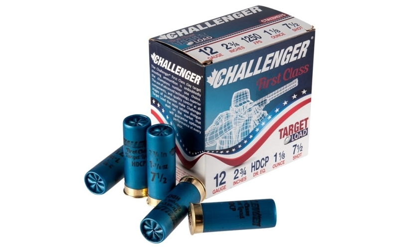 Challenger Ammo 12 gauge 2-3/4'' 1-1/8 oz #7.5 shot 250/case (cta12hd75)