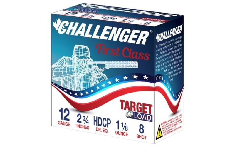Challenger Ammo 12 gauge 2-3/4'' 1-1/8 oz #8 shot 250/case (cta12hd8)