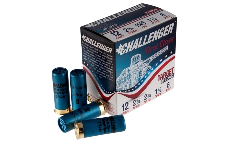 Challenger Ammo 12 gauge 2-3/4'' 1-1/8 oz #8 shot 250/case (cta12l8)