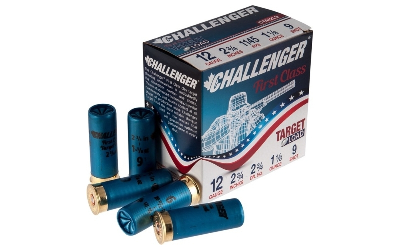 Challenger Ammo 12 gauge 2-3/4'' 1-1/8 oz #9 shot 250/case (cta12l9)