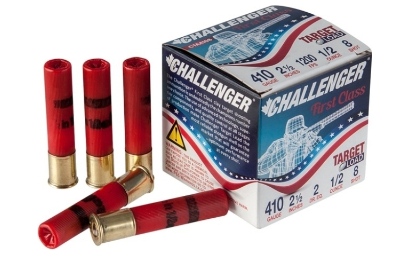 Challenger Ammo 410 bore 2-1/2'' 1/2 oz #8 shot 250/case (cta4108)