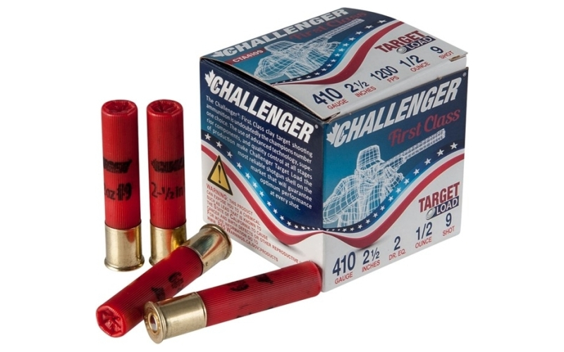 Challenger Ammo 410 bore 2-1/2'' 1/2 oz #9 shot 250/case (cta4109)