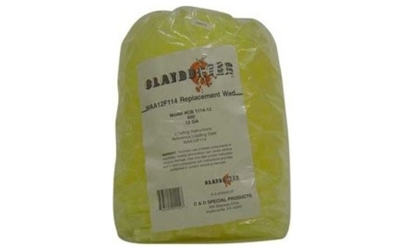 Claybuster 12 gauge 1-1/8 to 1-1/4oz wads yellow 500/bag