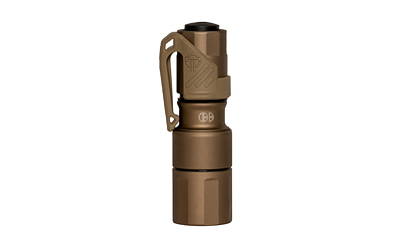 Cloud Defensive MCH Micro, Mission Configurable Handheld, High Candela, Flashlight, 950 Lumens, Accepts 18350 and CR123A Batteries, Single Output, Aluminum, Anodized Finish, Flat Dark Earth, Includes 18350 Battery, Charger and Pocket Clip MCH 2.0-HC-DF-P-350 FDE