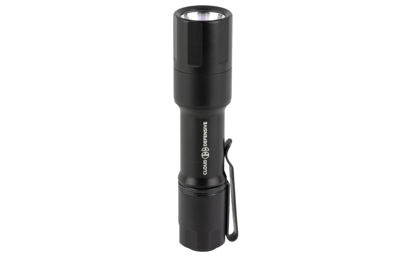 Cloud Defensive MCH, Mission Configurable Handheld, High Candela, Flashlight, Accepts 18650 and CR123A Batteries, 1100 Lumens, Single Output, Aluminum, Anodized Finish, Black, Includes 18650 Battery, Charging and Pocket Clip MCH 2.0-HC-DF-P-650 BLK