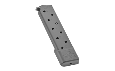 CMC Products Magazine, Power Mag, 45ACP, 10 Rounds, Fits 1911, Steel, Black M-PM-45FS10-B