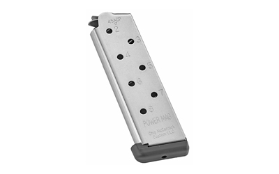 CMC Products Magazine, Power Mag Plus, 45ACP, 8 Rounds, Fits 1911 , Stainless M-PMP-45FS8