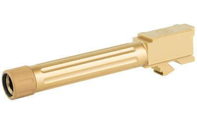 CMC Triggers Barrel, 9MM, Bronze TiCN Finish, Hexagonal Boron Nitride Bore & Chamber, 416R Steel, Fluted, Threaded 1/2x28, Thread Protector Included, Fits Gen3 & Gen4 Glock 19 75523