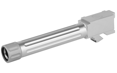 CMC Triggers Barrel, 9MM, Stainless Satin Finish, Hexagonal Boron Nitride Bore & Chamber, 416R Steel, Fluted, Threaded 1/2x28, Thread Protector Included, Fits Gen3 & Gen4 Glock 19 75525