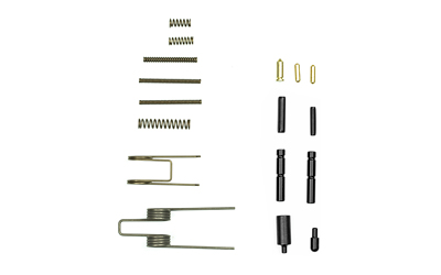 CMMG AR Parts Kit, Lower Spring and Pin Kit, Trigger Spring, Hammer Spring, 2 Hammer Trigger Pins, 2 Takedown Springs, Disconnector Spring, Safety Selector Detent/Spring, Bolt Catch Spring/Plunger/Coil Pin, Trigger Coil Pin, Buffer Retainer/Retainer Spring, Takedown Detent 55AFF75
