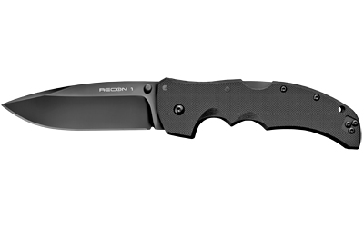 Cold Steel Recon 1, Folding Knife, S35VN with DLC Coating, Plain Edge, Spear Point, 4" Blade CS-27BS