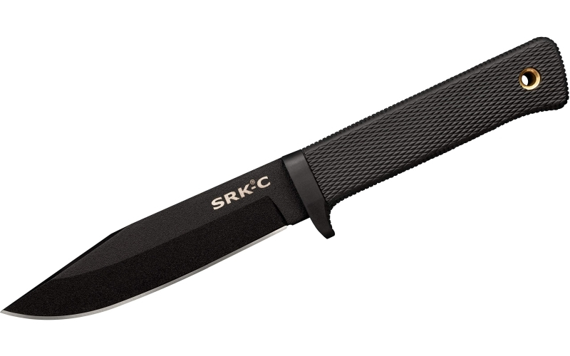 Cold Steel SRK Compact, Fixed Blade Knife, SK-5 with Black Tuff-Ex Finish, Plain Edge, 5" Blade CS-49LCKD
