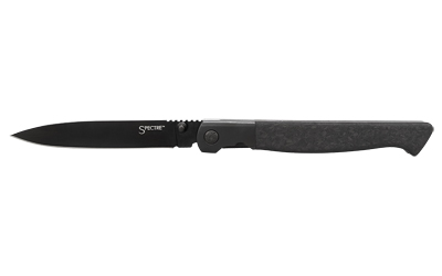 Cold Steel Specter, 3.8" Folding Knife, Plain Edge Drop Point, Matte PVD Finish, Black, Forged Carbon Fiber Handle, 20CV Construction CS-FL-39SDP