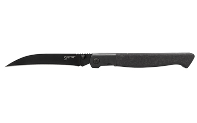 Cold Steel Hawkbill Specter, 3.8" Folding Knife, Plain Edge Talon Point, Matte PVD Finish, Black, Forged Carbon Fiber Handle, 20CV Construction CS-FL-39SHB
