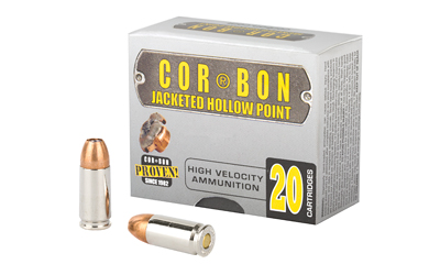 Corbon Ammo Self Defense, 9MM, 125 Grain, Jacketed Hollow Point, +P, 20 Round Box 9125