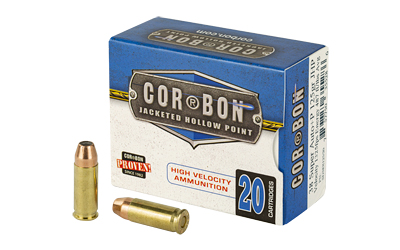 Corbon Ammo Self Defense, 38 Super, 125 Grain, Jacketed Hollow Point, +P, 20 Round Box 38X12520