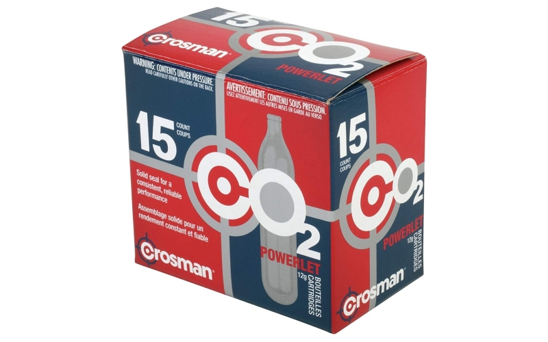 Crosman Powerlet, CO2 Cartridges, 15 Pack C2315