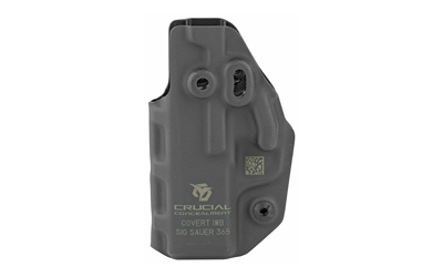 Crucial Concealment Covert IWB, Inside Waistband Holster, Ambidextrous, Kydex, Black, Fits Sig P365 1021