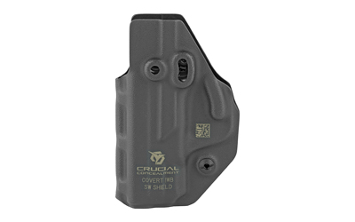 Crucial Concealment Covert IWB, Inside Waistband Holster, Ambidextrous, Kydex, Black, Fits S&W Shield 9/40 1025