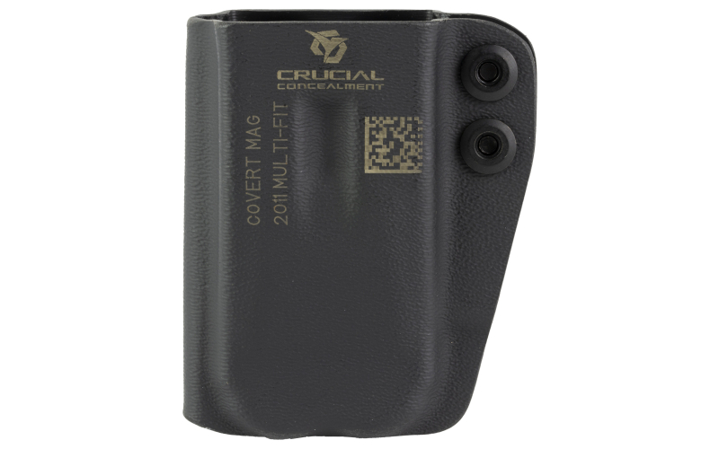 Crucial Concealment Covert Mag Pouch, Inside Waistband Magazine Pouch,, Ambidextrous, Fits 2011 Magazines and Similar, Kydex, Black 1262