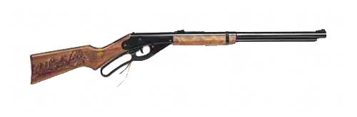 Daisy Model 1938 Red Ryder BB Gun, .177 BB, Wood Stock, Lever Action, Single Shot, 280 Feet per Second 991938-803