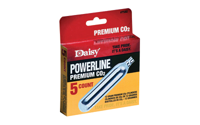 Daisy Model 7580 Powerline CO2 Cylinders, 12 Grams, 5 Per Box 997580-611