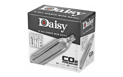 Daisy 7015 Powerline CO2 Cylinders, 12 Grams, 15 Per Box 997015-611