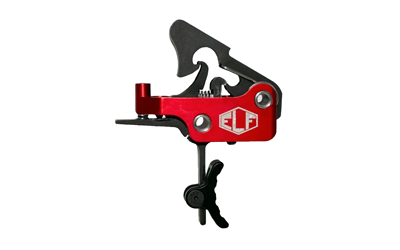 Elftmann Tactical Apex, Adjustable Trigger, Curved with Black Shoe, Fits AR-15, Anodized Finish, Red APEX-B-C