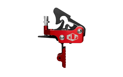 Elftmann Tactical SE Pro, FA, Adjustable Trigger, Straight with Red Shoe, Fits AR-15, Anodized Finish, Red SE-PRO-R-S-FA
