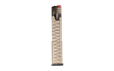 Elite Tactical Systems Group OMEGA Magazine, 9MM, 30 Rounds, For Glock 17/18/19/19X/26/34/45, Hardened Steel Feedlips, Polymer, Clear OMG-GLK-18