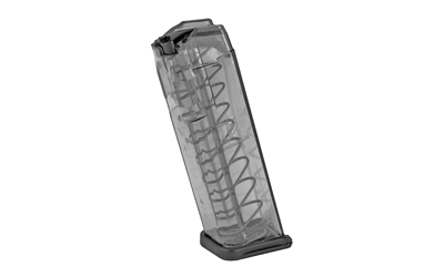 Elite Tactical Systems Group Elite Tactical Systems Group, Magazine, 9MM, 10 Rounds, Fits Glock 17/19/26, All Generations, Polymer, Clear GLK-17-10