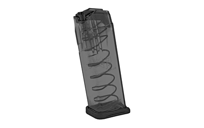 Elite Tactical Systems Group Elite Tactical Systems Group, Magazine, 9MM, 15 Rounds, Fits Glock 19/26, All Generations, Polymer, Clear GLK-19