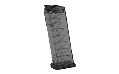 Elite Tactical Systems Group Magazine, 9MM, 9 Rounds, Fits Glock 43, All Generations, Polymer, Clear GLK-43-9