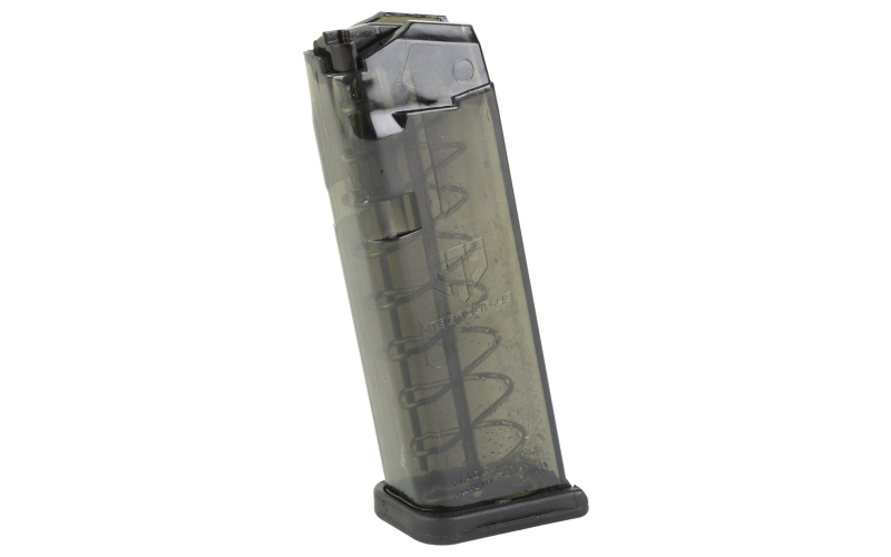 Elite Tactical Systems Group Magazine, 9MM, 10 Rounds, For Glock 19/26, Carbon Smoke SMK-GLK-19-10