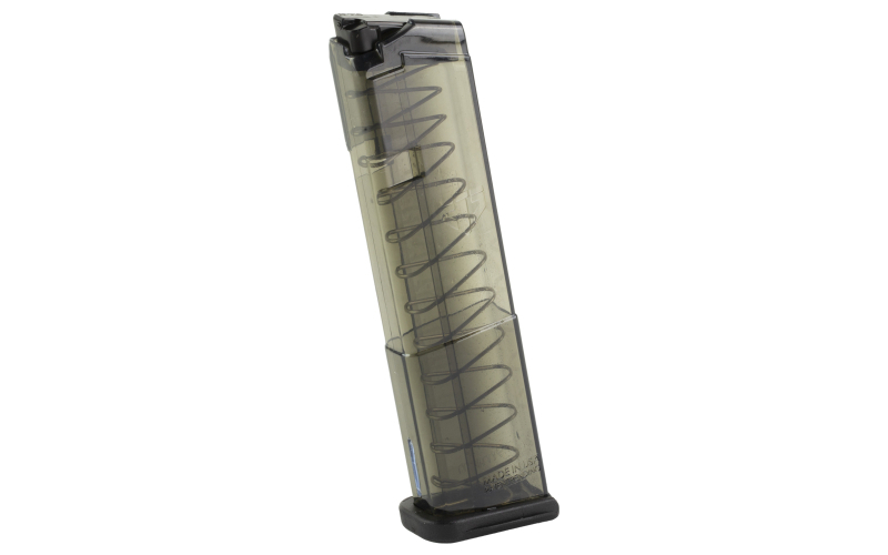 Elite Tactical Systems Group Magazine, 9MM, 12 Rounds, For Glock 43, Carbon Smoke SMK-GLK-43-12