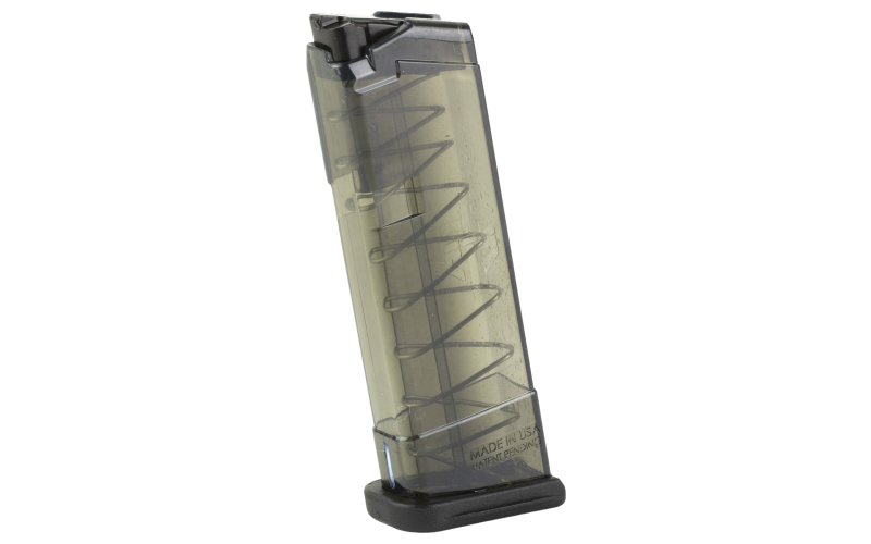 Elite Tactical Systems Group Magazine, 9MM, 9 Rounds, For Glock 43, Carbon Smoke SMK-GLK-43-9