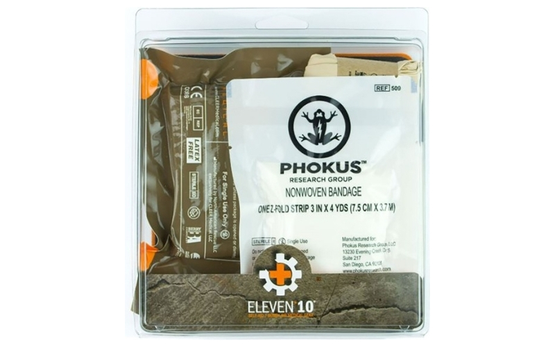 Eleven 10 Llc Mbok kit contents w/compressed gauze