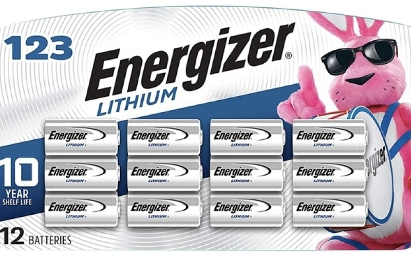 Energizer Cr 123 lithium batteries 12/pack