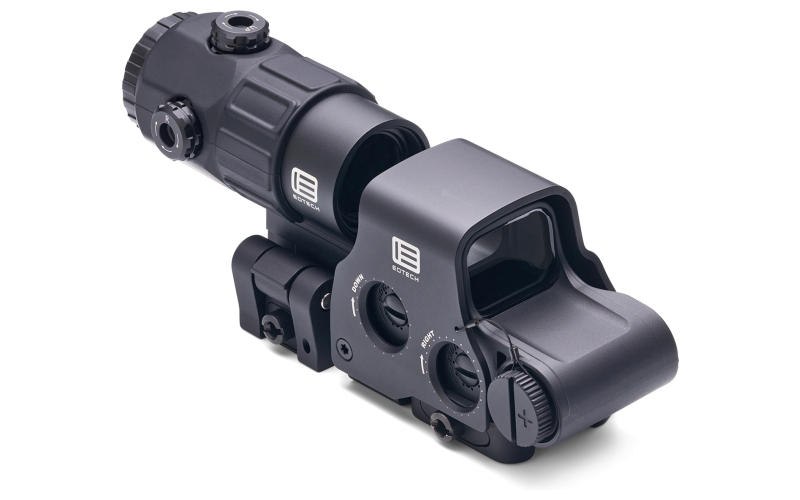EOTech Holographic Hybrid Sight V, Night Vision Compatible Sight, 68MOA Ring with (4) 1 MOA Dots, Matte Finish, Black, Side Buttons, Includes EXPS3-4 & G45 5X Magnifier With QD Switch-to-side Mount HHS V