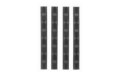 Ergo Grip M-LOK WedgeLok, Rail Covers, 6 1/4"X5/8", Slot Cover Grip, Black 4332-4PK-BK