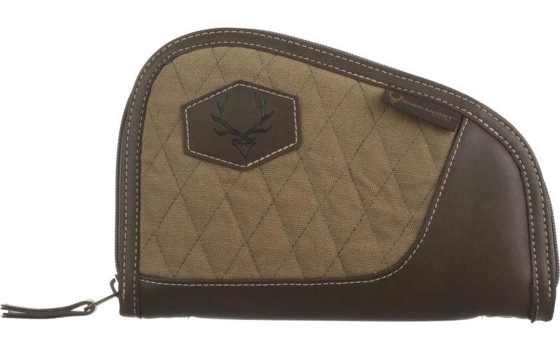 Evolution Outdoor President Series, Pistol Case, Fits Most Handguns Up to 8", Cotton Duck Canvas and Brown Fleece Lining Construction, Brown 44376-EV