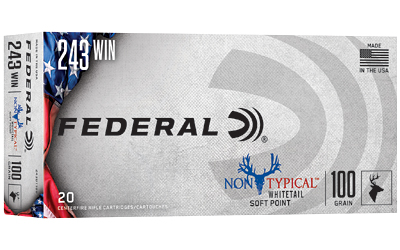 Federal Non Typical, 243 Win, 100Gr, Soft Point, 20 Round Box 243DT100